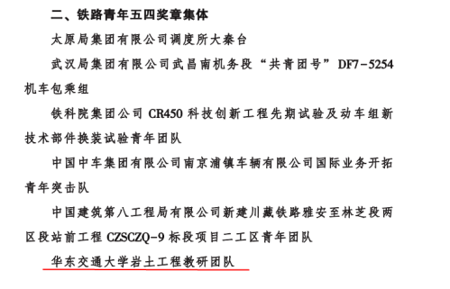 扎进红土地 筑基新赣鄱——记第22届铁路青年五四奖章集体beat365正版唯一入口必一岩土工程教研团队